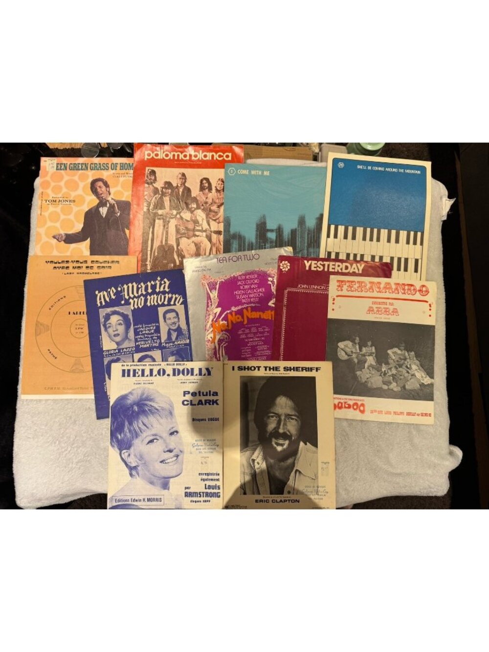 Lot Of 42 Music Partitions French & English 50S 60s 70s
